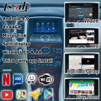 Infiniti QX50 EX EX35 EX25 EX37 Nissan skyline crossover Android ekran hd carplay android auto upgradew