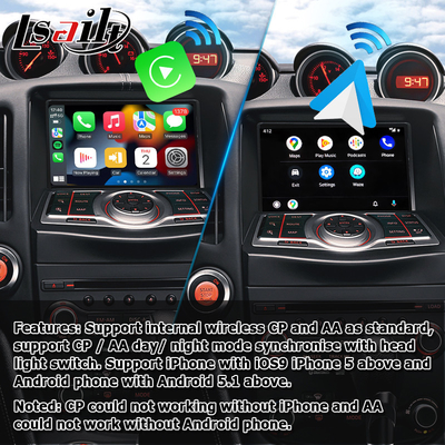 Nissan 370z nieniszczący ekran HD Youtube bezprzewodowa carplay Android automatyczna aktualizacja