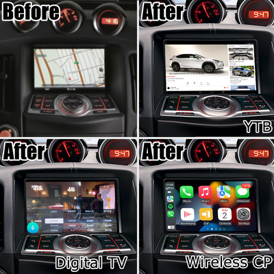 Nissan 370z nieniszczący ekran HD Youtube bezprzewodowa carplay Android automatyczna aktualizacja