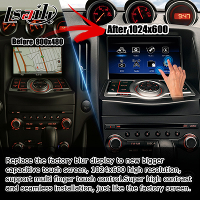 Nissan 370z nieniszczący ekran HD Youtube bezprzewodowa carplay Android automatyczna aktualizacja