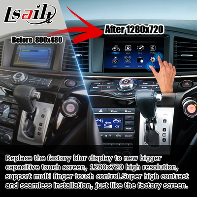 Nissan Elgrand E52 HD z wieloma dotykowymi palcami aktualizacja ekranu HD bezprzewodowa carplay android auto