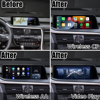 Lexus RX350 RX450h RX200t bezprzewodowy interfejs carplay android auto dublowanie ekranu