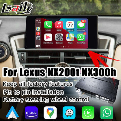 Lexus NX bezprzewodowy interfejs projekcyjny carplay android auto dublowanie ekranu NX300g NX200t