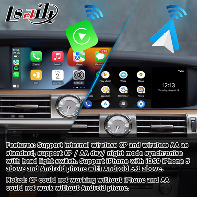 Bezprzewodowa aktualizacja carplay dla Lexus LS600h LS460 2012-2017 12 wyświetlacz android auto dublowanie ekranu przez Lsailt