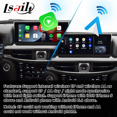 Lexus LX570 LX450d bezprzewodowy carplay android auto interfejs multimedialny dublowanie ekranu Lsailt