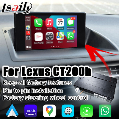 Lexus CT200h CT bezprzewodowy interfejs carplay Android Auto z projekcją lustrzaną ekranu