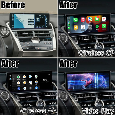 Lexus NX300 NX300h 2018 2021 bezprzewodowy interfejs samochodowy android carplay