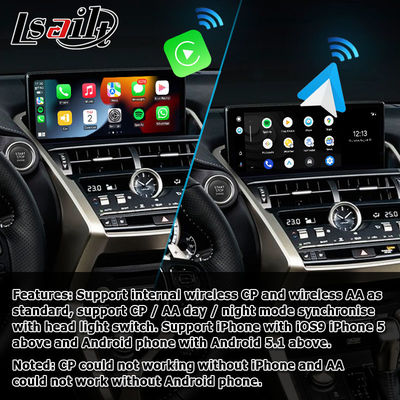 Lexus NX300 NX300h 2018 2021 bezprzewodowy interfejs samochodowy android carplay
