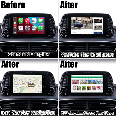 Samochodowy interfejs wideo Android 9.0 AI Box USB HDMI Do samochodów Hyundai Kia z carplay