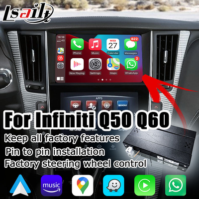 Infiniti Q50 Q60 bezprzewodowy interfejs multimediów do projekcji ekranu android carplay