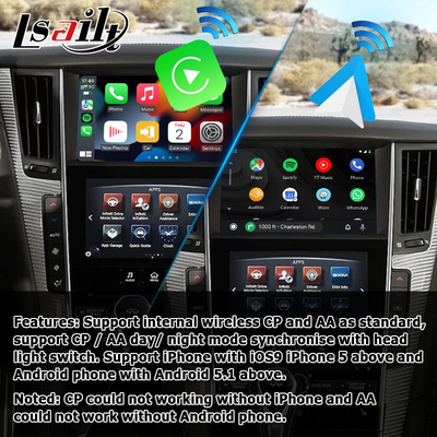 Infiniti Q50 Q60 bezprzewodowy interfejs multimediów do projekcji ekranu android carplay