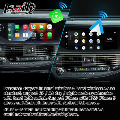 Lexus LS500 LS500h LS350 bezprzewodowy interfejs carplay android auto dublowanie ekranu