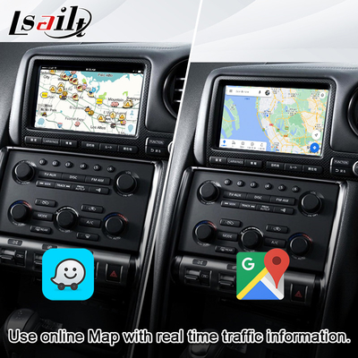 Samochodowy ekran multimedialny Lsailt dla GT-R GTR R35 z bezprzewodowym CarPlay 4 + 64 GB, wyświetlacz aktualizacji