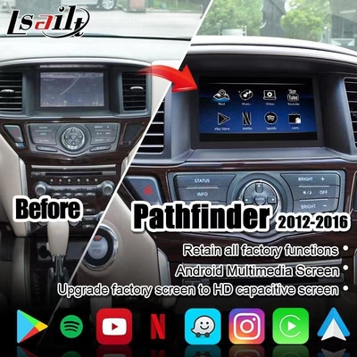 Samochodowy ekran multimedialny CarPlay dla Nissan Pathfinder, Patrol, Armada Infiniti QX z Android Auto