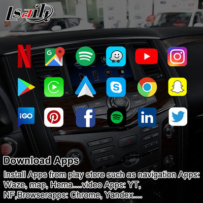 Samochodowy ekran multimedialny Lsailt dla Patrol Nissan Armada z bezprzewodowym CarPlay, YouTube, aktualizacja wyświetlacza