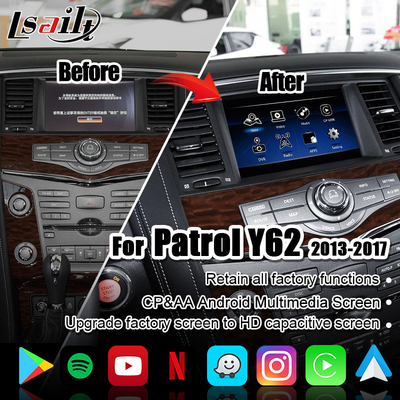 Samochodowy ekran multimedialny Lsailt dla Patrol Nissan Armada z bezprzewodowym CarPlay, YouTube, aktualizacja wyświetlacza