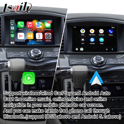 Bezprzewodowy interfejs CarPlay dla Nissan Quest, Patrol, Armada, Infiniti QX z YouTube, Android Auto