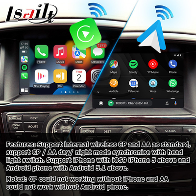 Bezprzewodowa automatyczna nawigacja Carplay Android dla nissana Pathfinder R52 2017-2021