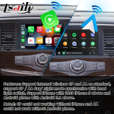 Nissan Patrol Y62 bezprzewodowy carplay Android Auto Aktualizacja stylu OEM firmy Lsailt