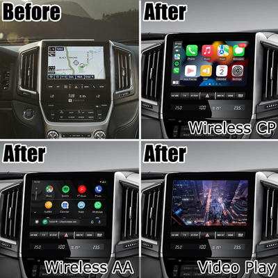 Toyota Land Cruiser LC200 OEM styl bezprzewodowej aktualizacji interfejsu carplay android auto multimedia