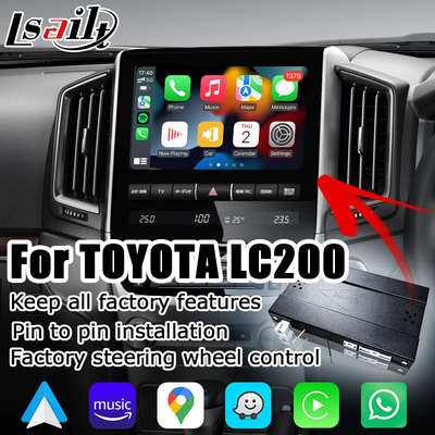 Toyota Land Cruiser LC200 OEM styl bezprzewodowej aktualizacji interfejsu carplay android auto multimedia