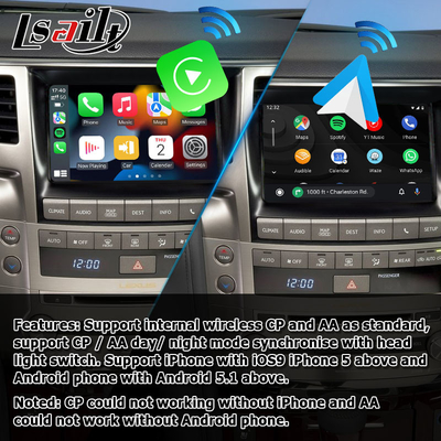 Lexus LX570 bezprzewodowy interfejs aktualizacji Carplay Android auto OEM