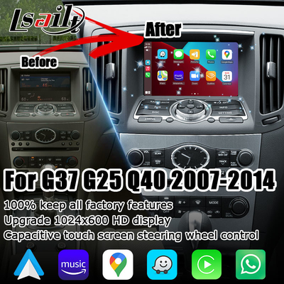 Plug And Play Infiniti G37 G25 Q40 bezprzewodowy carplay android auto moduł interfejsu wideo