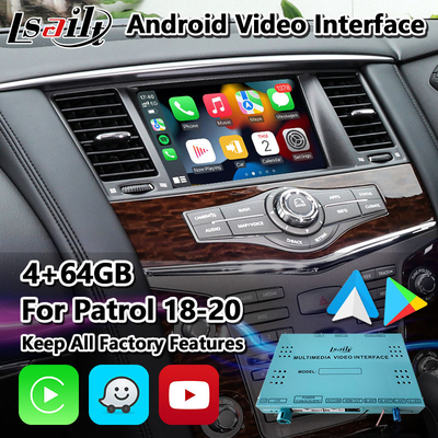 Lsailt 4 + 64GB interfejs multimedialny NISSAN na lata 2018-2020 Patrol Y62 z androidem Auto Carplay