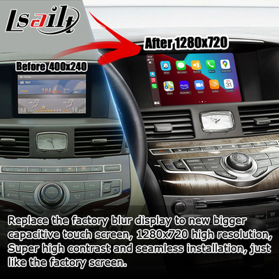 Infiniti M35 M25 Q70 Q70L bezprzewodowa aktualizacja ekranu dotykowego Carplay Android Auto HD