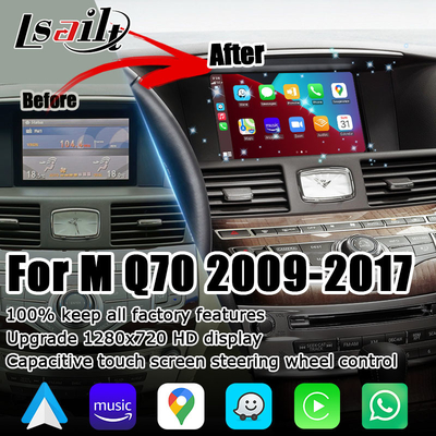 Infiniti M35 M25 Q70 Q70L bezprzewodowa aktualizacja ekranu dotykowego Carplay Android Auto HD