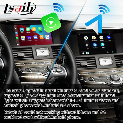 Infiniti M35 M25 Q70 Q70L bezprzewodowa aktualizacja ekranu dotykowego Carplay Android Auto HD