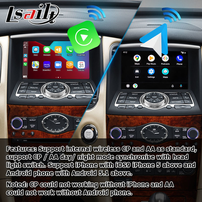 Infiniti QX50 EX35 EX25 EX30d EX37 ekran HD bezprzewodowa aktualizacja Carplay Android Auto