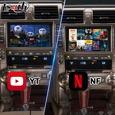 Lexus GX460 Android Multimedialny interfejs wideo z bezprzewodową nawigacją GPS Carplay
