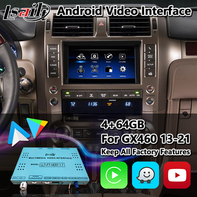 Lexus GX460 Android Multimedialny interfejs wideo z bezprzewodową nawigacją GPS Carplay