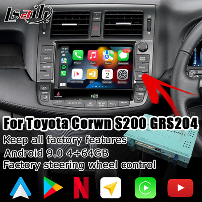 Toyota Crown system Android bezprzewodowy carplay android automatyczna aktualizacja S200 GRS204 URS206 UZS207 Majesta sportowiec