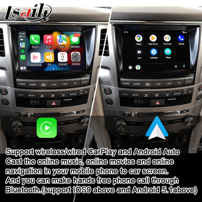 Interfejs Lexus CarPlay dla LX570 2013-2015 GX460 z bezprzewodowym systemem Android Auto, Google Map