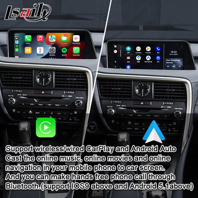 Interfejs Lexus CarPlay dla RX450H 2016-2022 RX350 obsługuje bezprzewodowy Android Auto, kamery