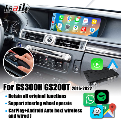Bezprzewodowy interfejs CarPlay dla Lexus GS300h GS200t z androidem Auto, obsługa zdalnego sterowania joystickiem