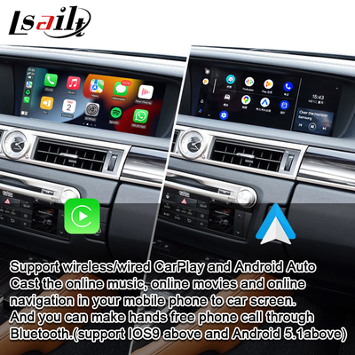 Bezprzewodowy interfejs CarPlay dla Lexus GS300h GS200t z androidem Auto, obsługa zdalnego sterowania joystickiem