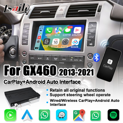 Interfejs CarPlay typu Plug and Play dla Lexus GX460 2014-2021 LX570 RX NX z bezprzewodowym systemem Android Auto