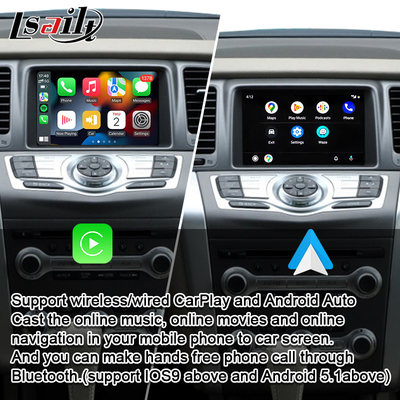 Interfejs CarPlay dla Nissana Murano Z51 2010-2019 Maxima GT-R z systemem Linux firmy Lsailt