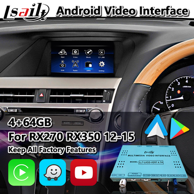 Interfejs wideo Lsailt Android Carplay dla Lexus RX270 RX350 RX450h RX sterowanie myszą 2012-2015