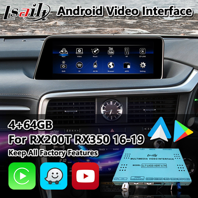 Lsailt Android Video Interface dla Lexus RX350 RX450h RX200t RX350L RX450L RX AL20 2016-2019