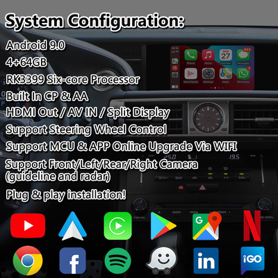 Lsailt Android Video Interface dla Lexus IS250 IS300h IS350 IS200t IS300 IS Monitor myszy 2013-2016
