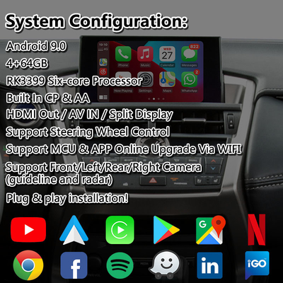 Lsailt Android Multimedia Video Interface dla Lexus NX300h NX200t NX F-Sport Touchpad Control 2014-2017