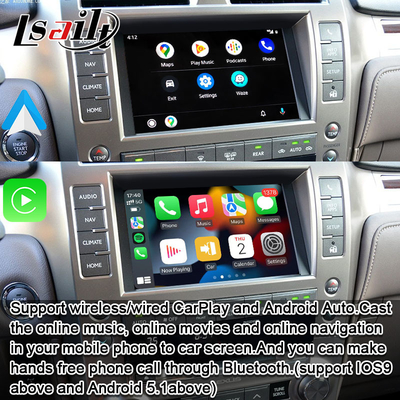 Interfejs Lexus CarPlay dla GX460 GX400 2014- z bezprzewodowym Androidem Auto przez Lsailt