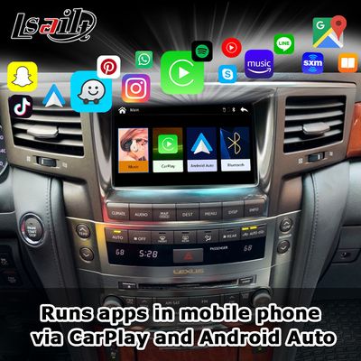 Bezprzewodowy interfejs CarPlay dla Lexus LX570 2013-2015 LX460d GX460 GX400 Nawigacja Android Auto Box przez Lsailt