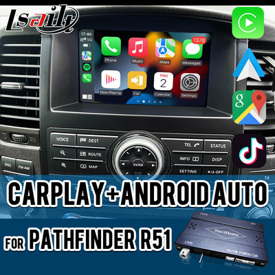 Bezprzewodowy interfejs CarPlay dla Nissan Pathfinder R51 Navara D40 2013-2016 Android Auto, CarLife, Mirror Link