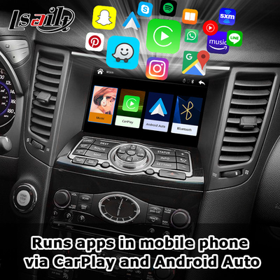 Interfejs Lsailt CarPlay dla Infiniti QX70 FX50 FX35 FX37 2011-2018 Android Auto Decoder, Instalacja Pin to Pin