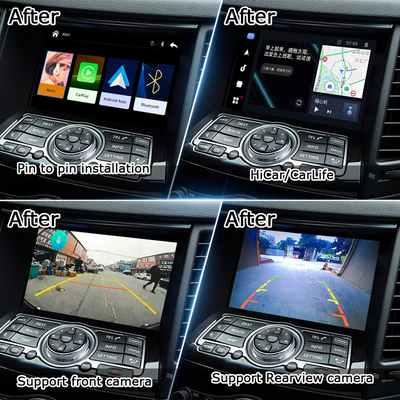 Interfejs Lsailt CarPlay dla Infiniti QX70 FX50 FX35 FX37 2011-2018 Android Auto Decoder, Instalacja Pin to Pin